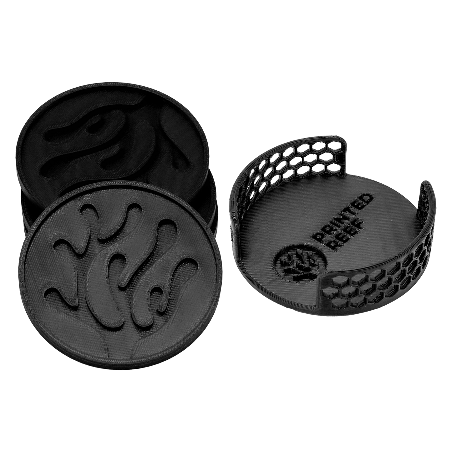 Printed Reef Coral Coasters Set WYSIWYG Coral by Reef Racket LLC