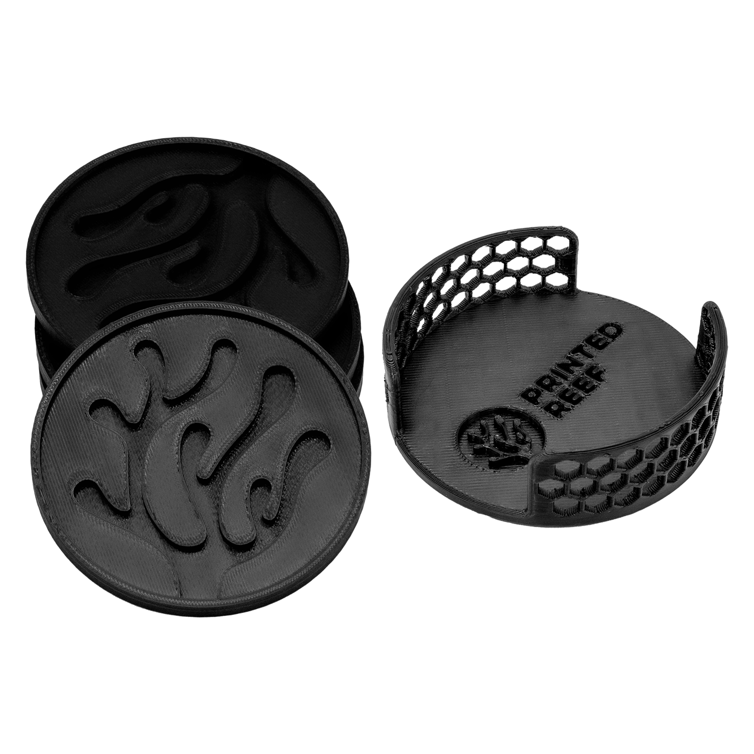 Printed Reef Coral Coasters Set WYSIWYG Coral by Reef Racket LLC