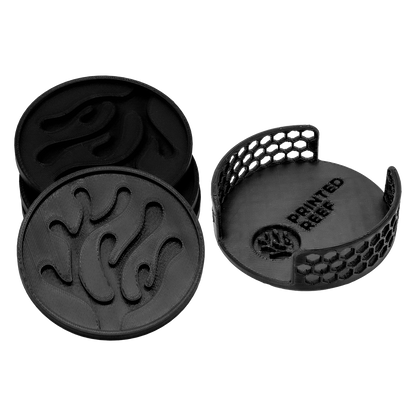 Printed Reef Coral Coasters Set WYSIWYG Coral by Reef Racket LLC