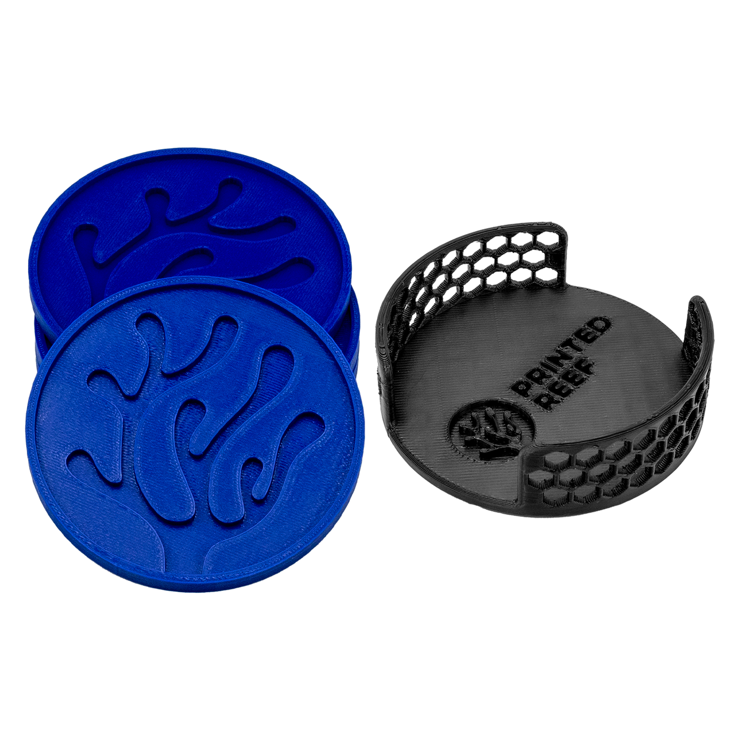 Printed Reef Coral Coasters Set WYSIWYG Coral by Reef Racket LLC