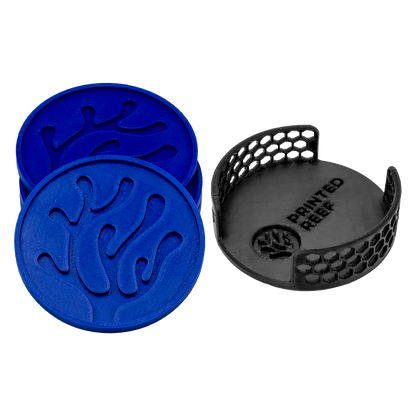 Printed Reef Coral Coasters Set WYSIWYG Coral by Reef Racket LLC