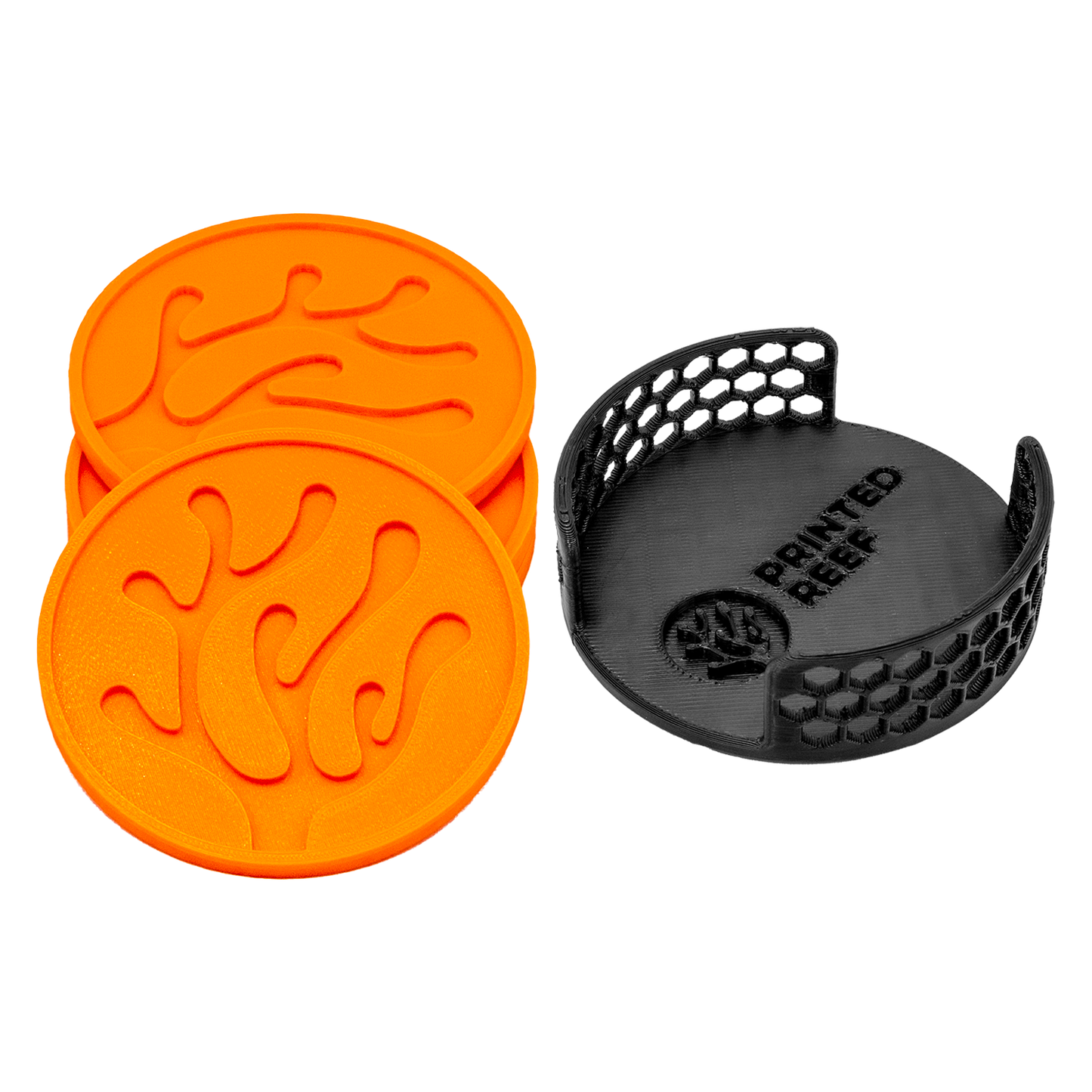 Printed Reef Coral Coasters Set WYSIWYG Coral by Reef Racket LLC