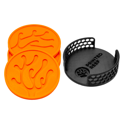 Printed Reef Coral Coasters Set WYSIWYG Coral by Reef Racket LLC