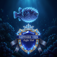 Sapphire Puffer Fish badge