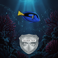 Silver Blue Tang badge